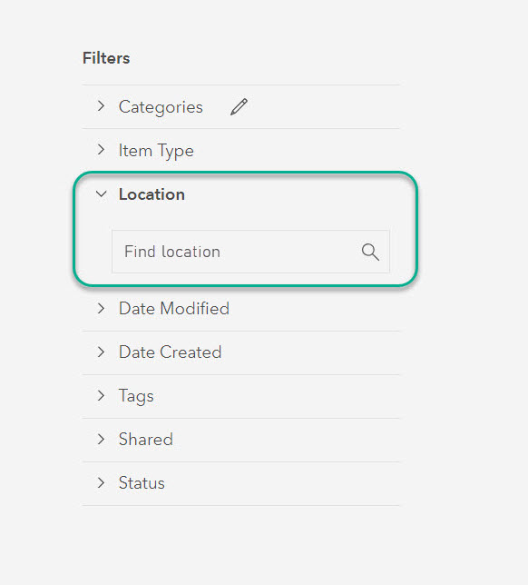 New Location Filter